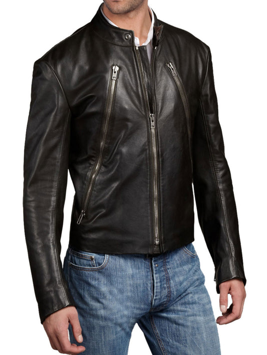 Cool Stylish Genuine Leather Biker Jacket for Men