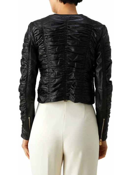 Creased Vogue Leather Jacket