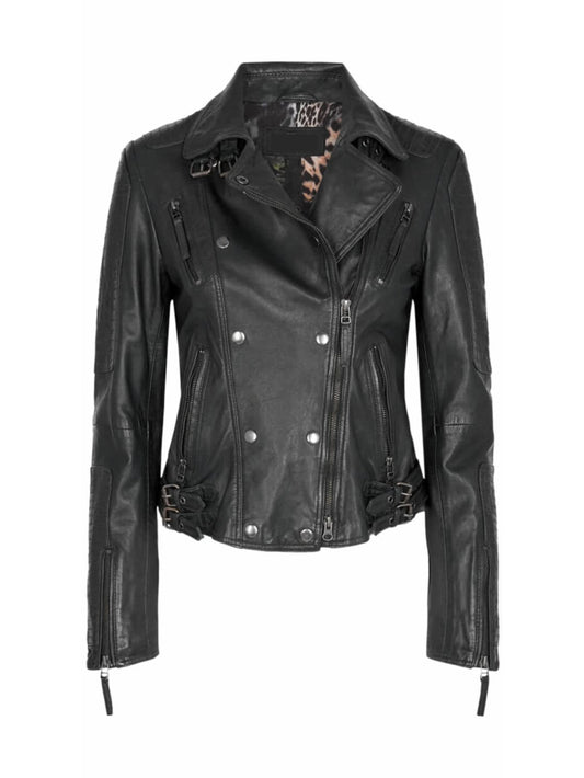 Double Fold Leather Biker