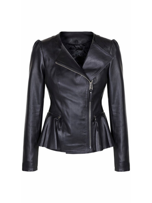 Duchess Peplum Moto Jacket
