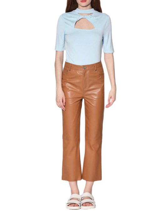 Essential Luxe Heritage-Hose aus Leder
