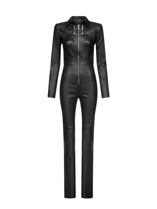 Eternal Stride Leather Jumpsuit