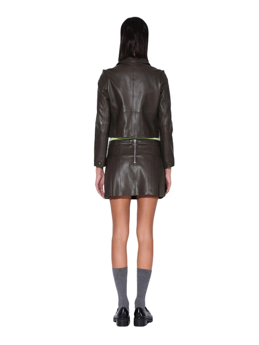 Veste en cuir contemporaine Glow