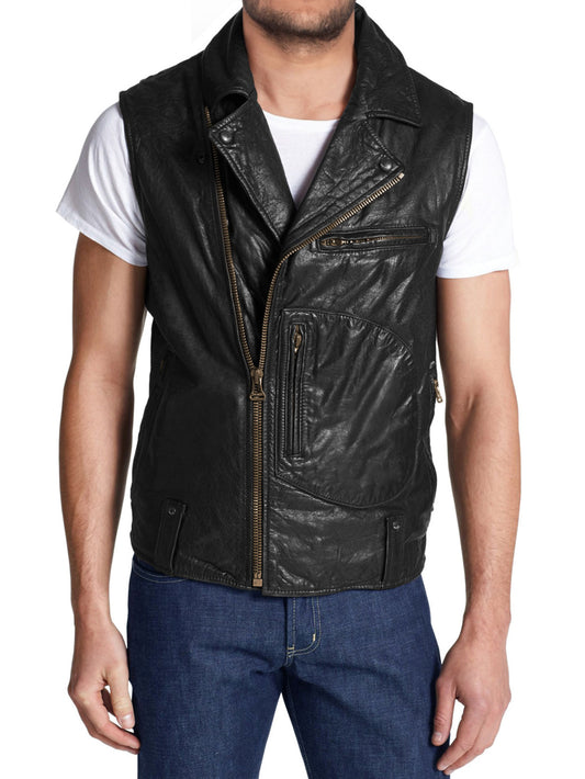 Hardy Look Cool Genuine Leather Vest for Men
