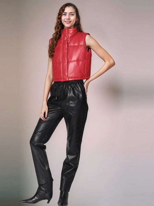 Heritage Satin Luxe Leather Pant