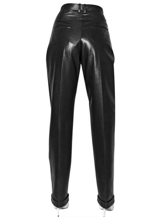 High-Waist-Lederhose