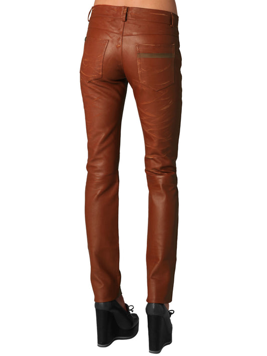 Angesagte knöchellange Lederhose