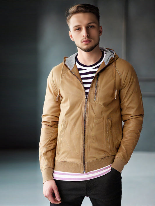 Hooded Icon Leather Jacket