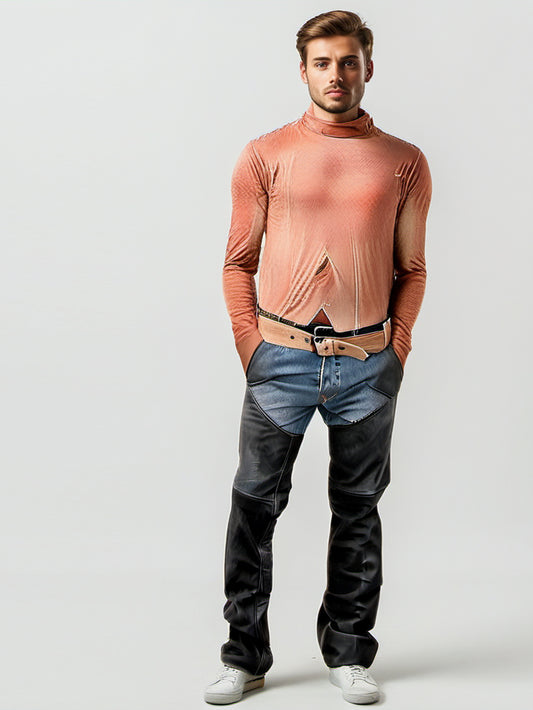 Hunky Line Leather Chaps for Men