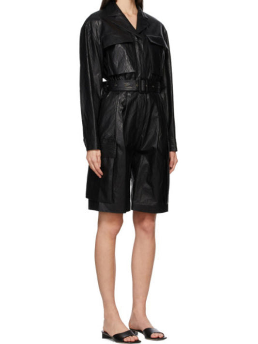 Inferno Titan Leather Romper for Women