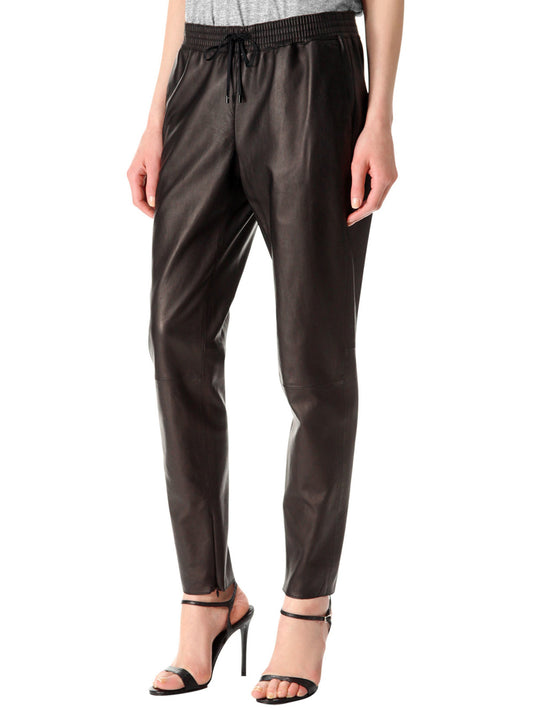Jogger-Style Leather Pants