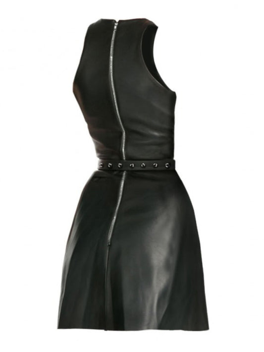 Keyhole Halloween Leather Dress