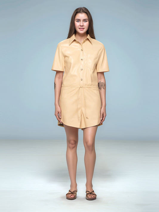 Leather Titan Leather Romper for Women