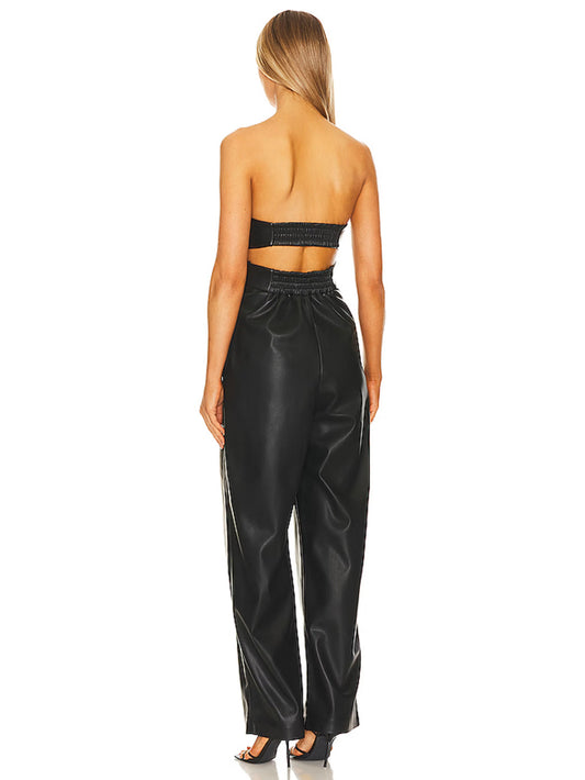 Leatherkin Leather Slim-Fit Jumpsuit for Modern Vibes
