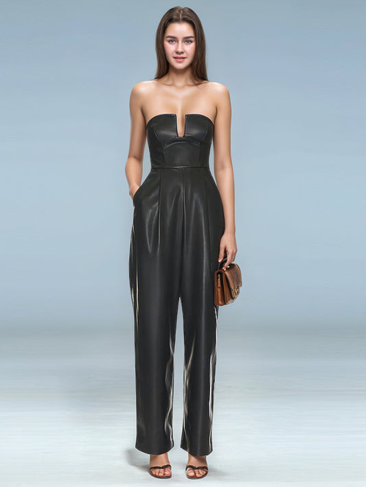 Leatherkin Leather Slim-Fit Jumpsuit for Modern Vibes