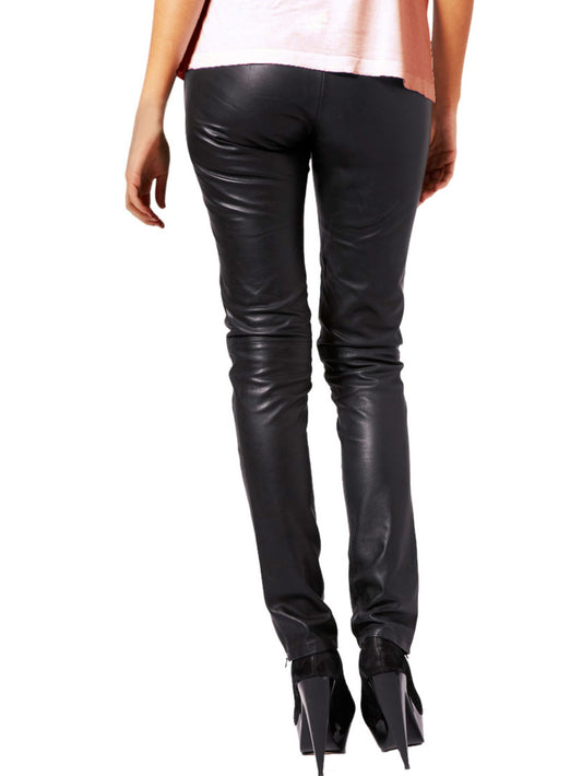 Pantalon en cuir style legging