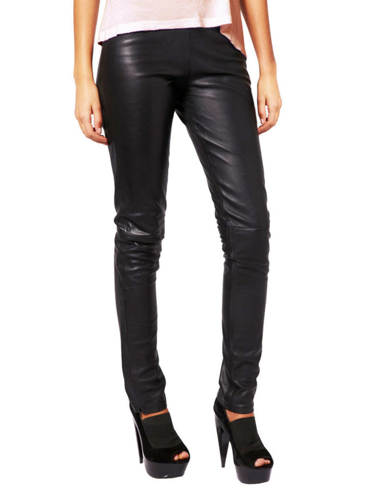 Legging-Style Leather Pants