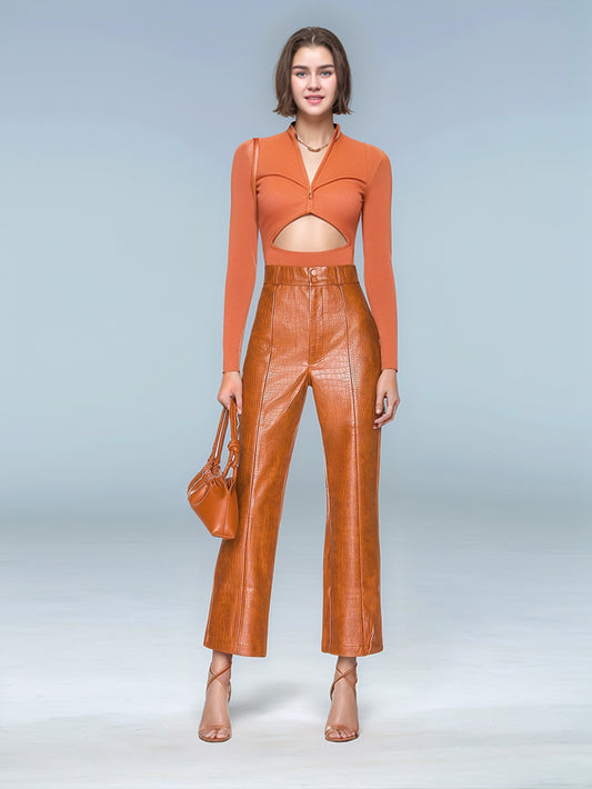 Luxe Croc Leather Pant