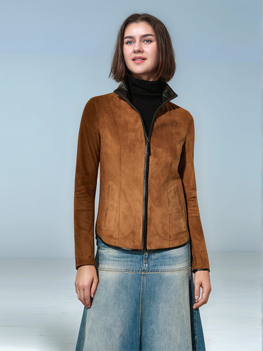 Luxe Radiance Suede Jacket