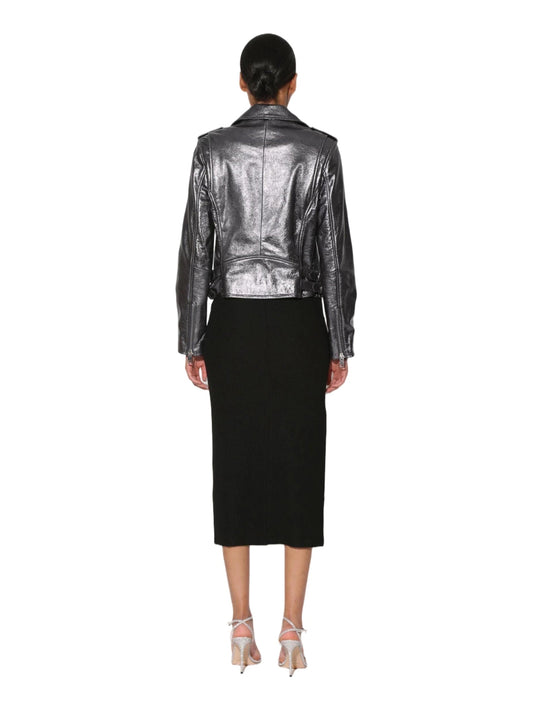 Veste ajustée à reflets métalliques