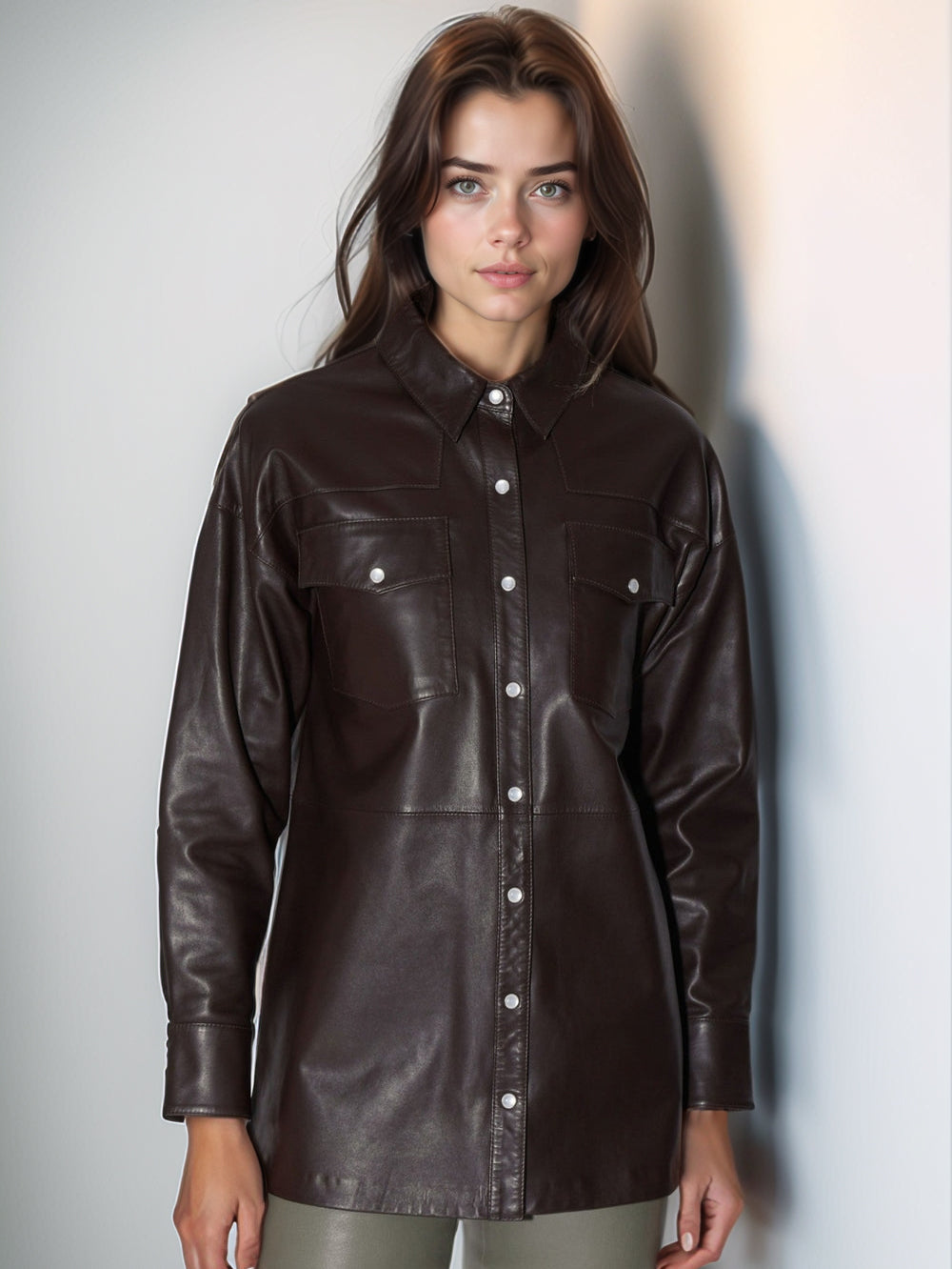Womens Leather Shirts