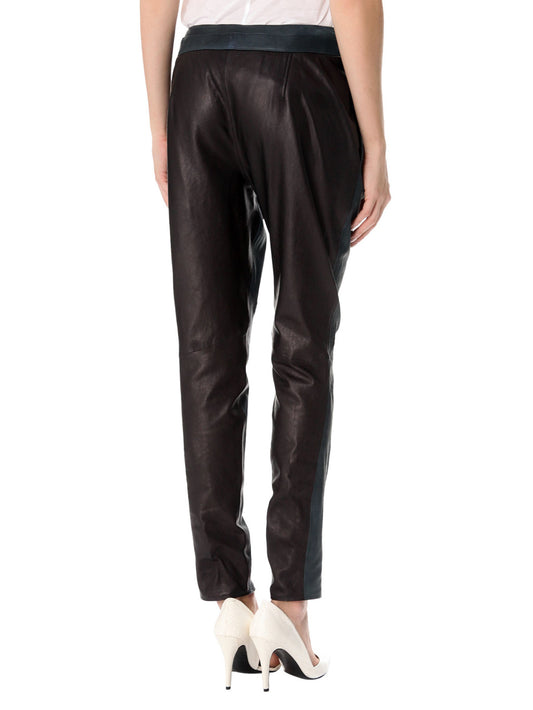 Pantalon en cuir élégant multicolore