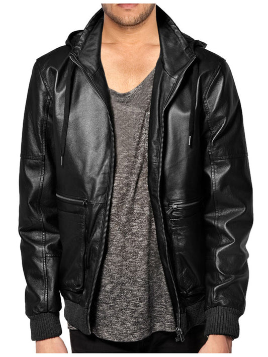 Veste en cuir avec fermeture éclair pour occasion spéciale