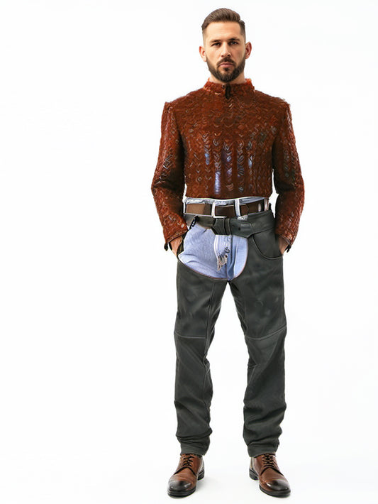 Pant Cut Leather Chaps for Men