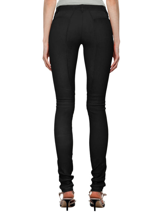 Pantalon en cuir tendance et irrégulier
