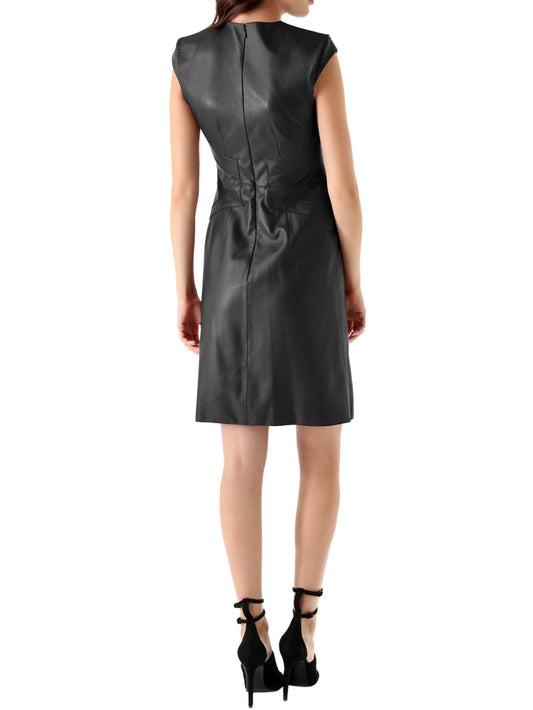 Playful Sober Leather Dress