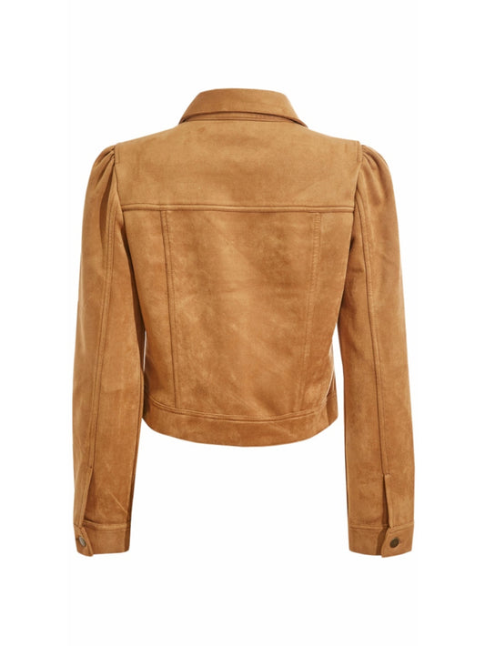 Veste plissée à épaules accentuées