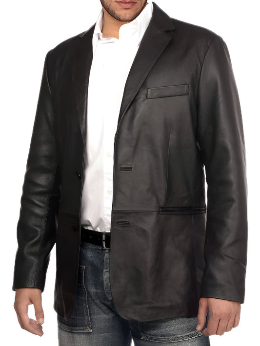Manteau en cuir de style professionnel pour hommes