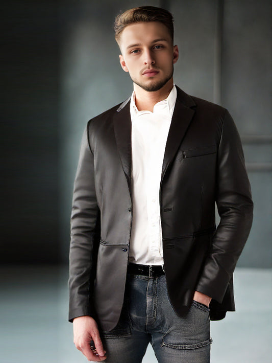 Professional Style Leather Coat for Men