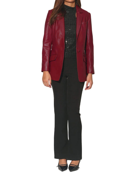 Radiance Charm Leather Blazer for Women