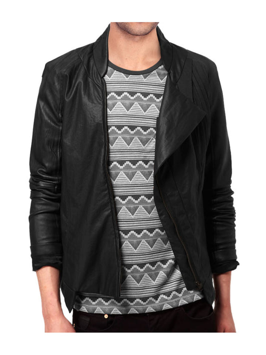 Veste en cuir raffinée pour homme