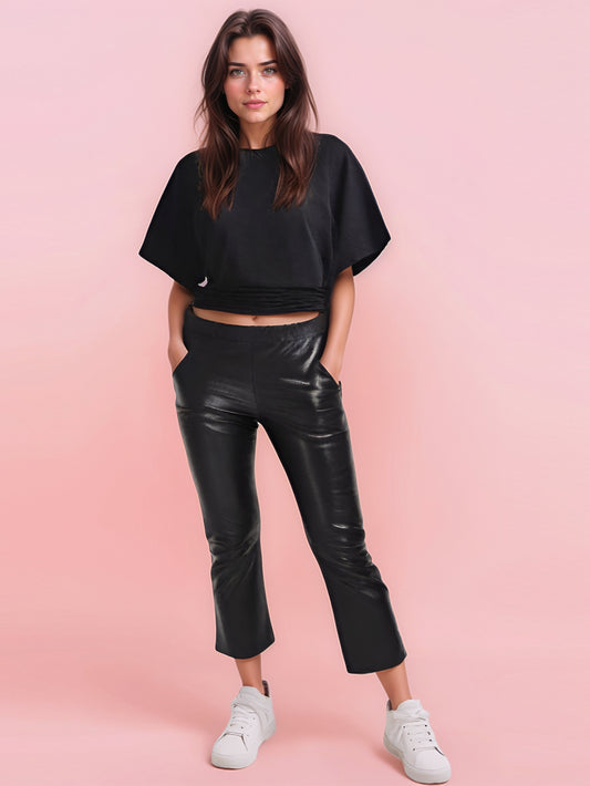 Refined Glow Stretch Leather Pant