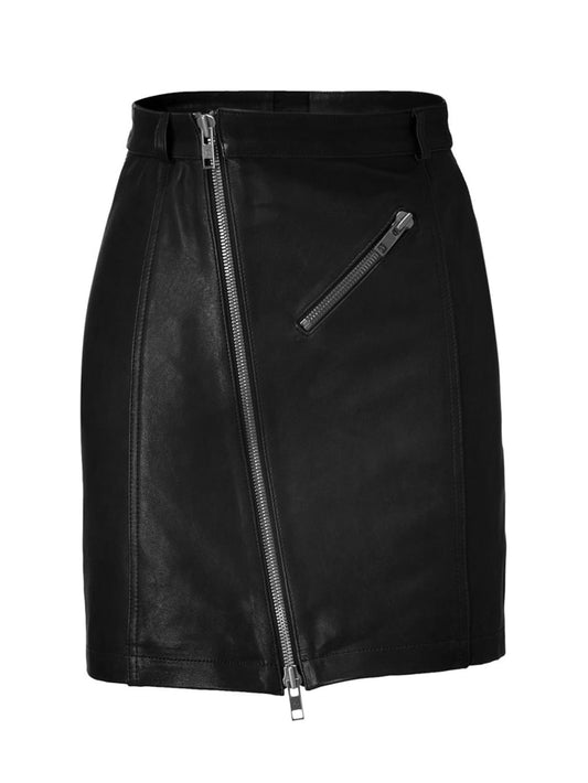 Rocker-Chic Leather Skirt for Women