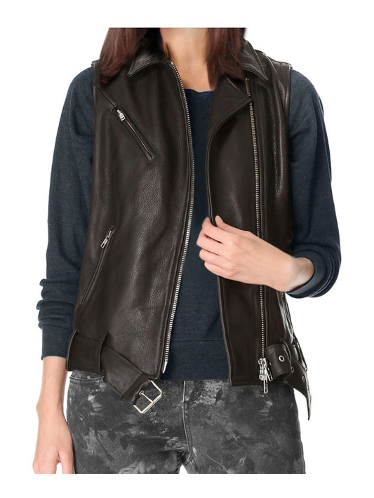 Gilet en cuir robuste et cool