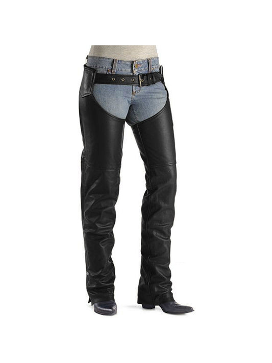 Rugged Ride Biker Leather Chaps for Men