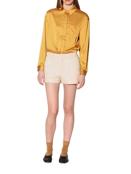 Satin Elegance Leather Short