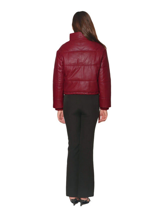 Veste en cuir satinée de luxe