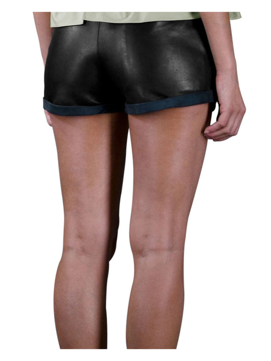 Semi-Casual Sleek Leather Shorts