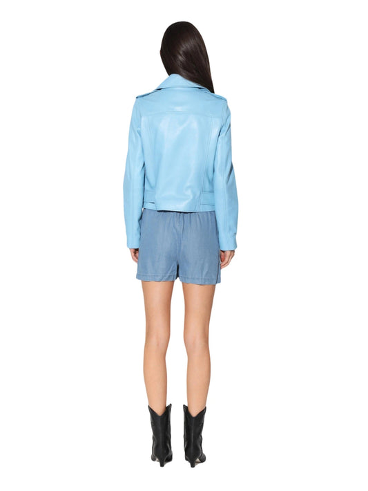 Veste en cuir sur mesure en peau lainée Heritage