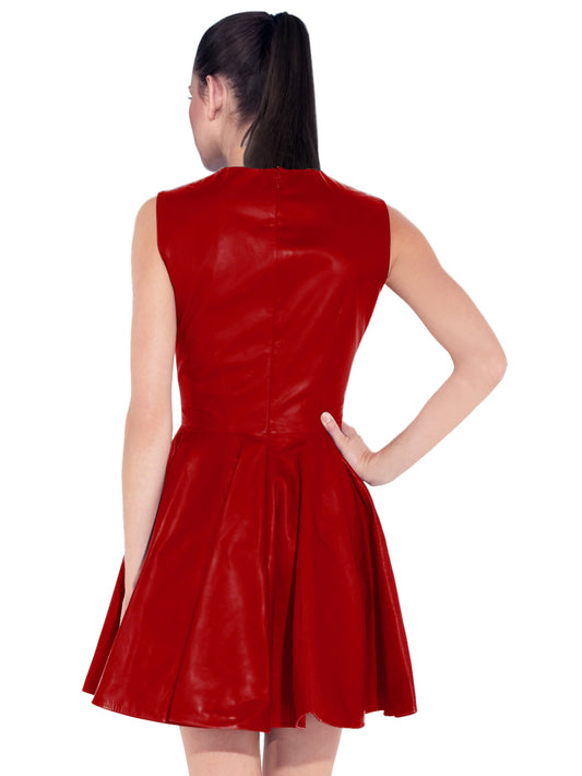 Silhouette Ausgestelltes Lederkleid
