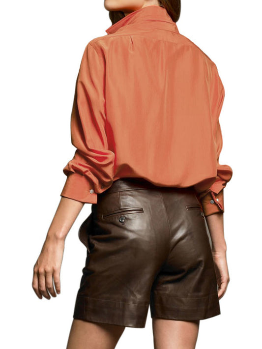Slick Ultramodern Leather Shorts