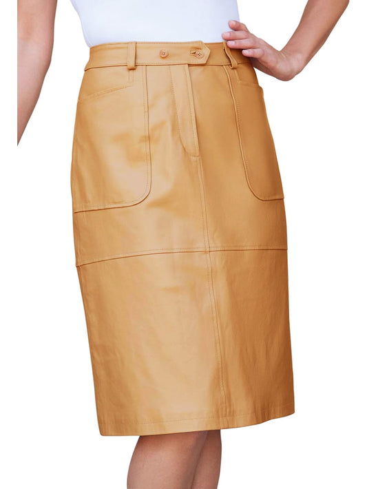 Jupe en cuir slim-fit pour tous les jours