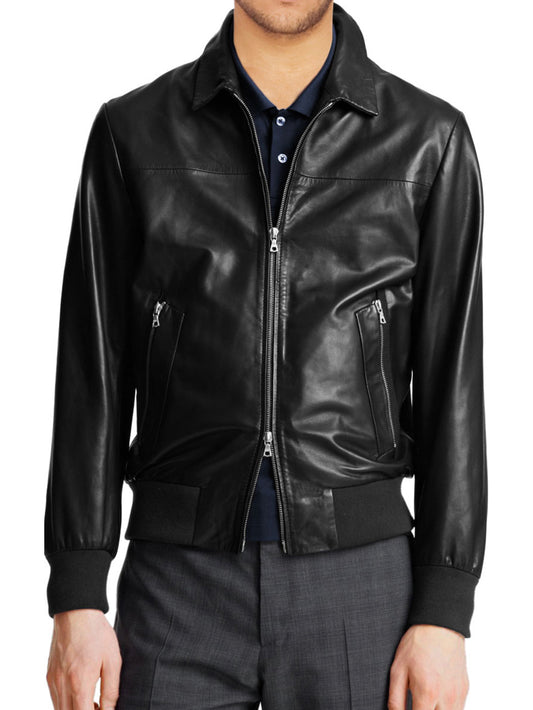 Elegante kurze Lederjacke