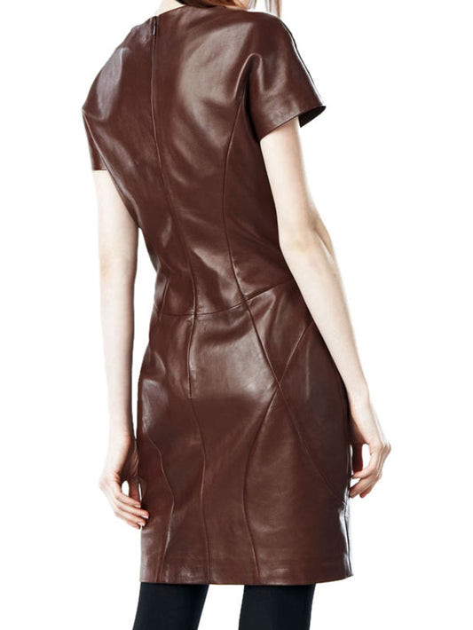 Weiches und hübsches Damenlederkleid
