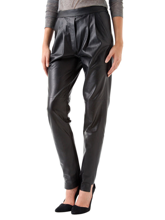 Sporty Elegant Leather Pants