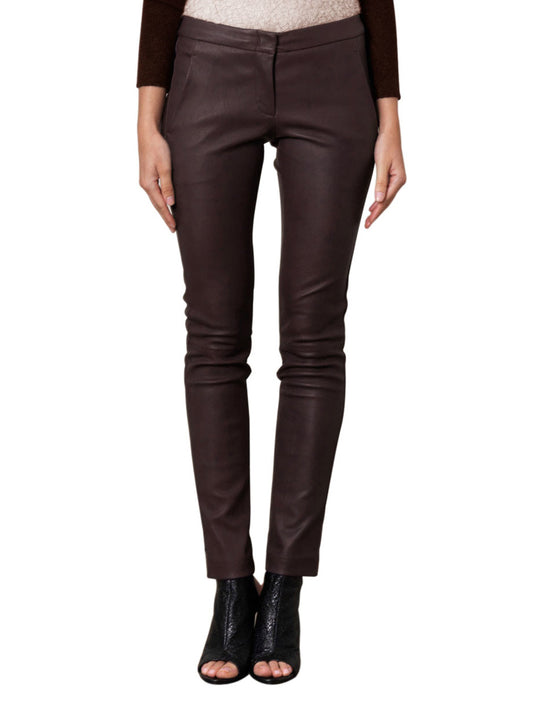 Stretch-Fit Stylish Leather Pants